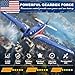 LEAMBE 4 Channel RC Plane Ready to Fly Aerobatic Aircraft Easy Control for Beginners P51 Mustang RC Airplane for Adults BlueRed - Image 4