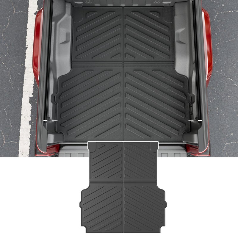 powoq Truck Bed Mat Compatible with 20202025 Jeep Gladiator JT Bed Mat All Weather TPE Truck Mat 5 FT Bed Liner Replacement for 20202023 2024 2025 Jeep Gladiator Accessories Truck Mat