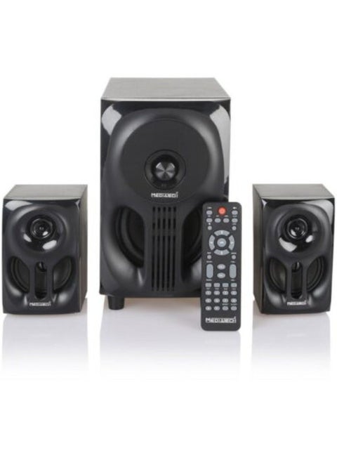 Media Tech Bluetooth Subwoofer, 3 Units, with Remote Control Black - MT-330