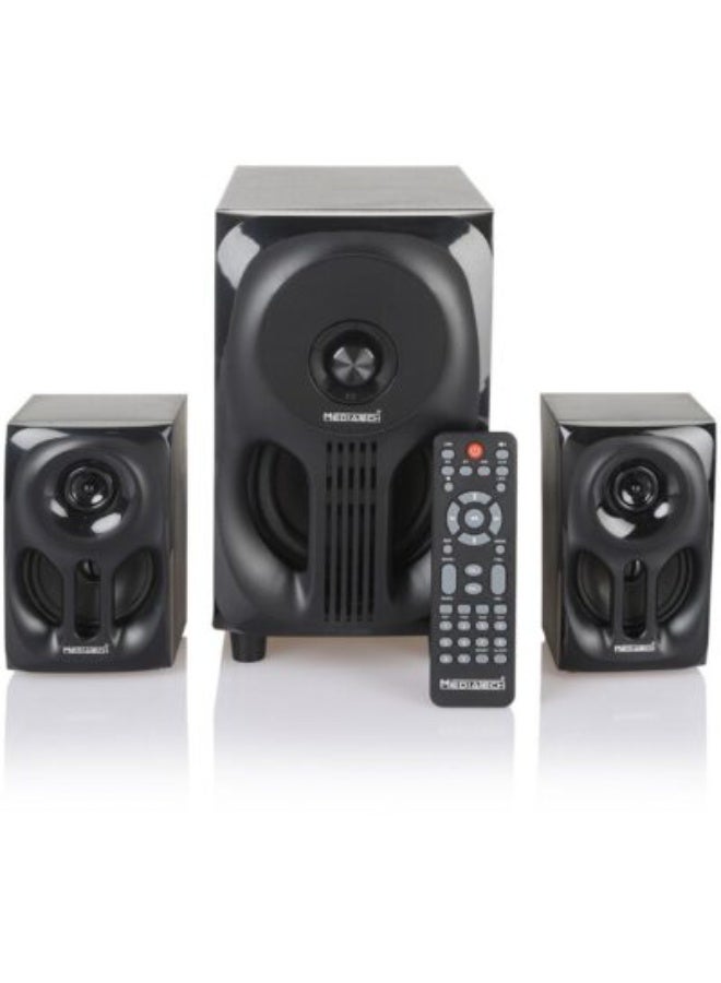 Media Tech Bluetooth Subwoofer, 3 Units, with Remote Control Black - MT-330