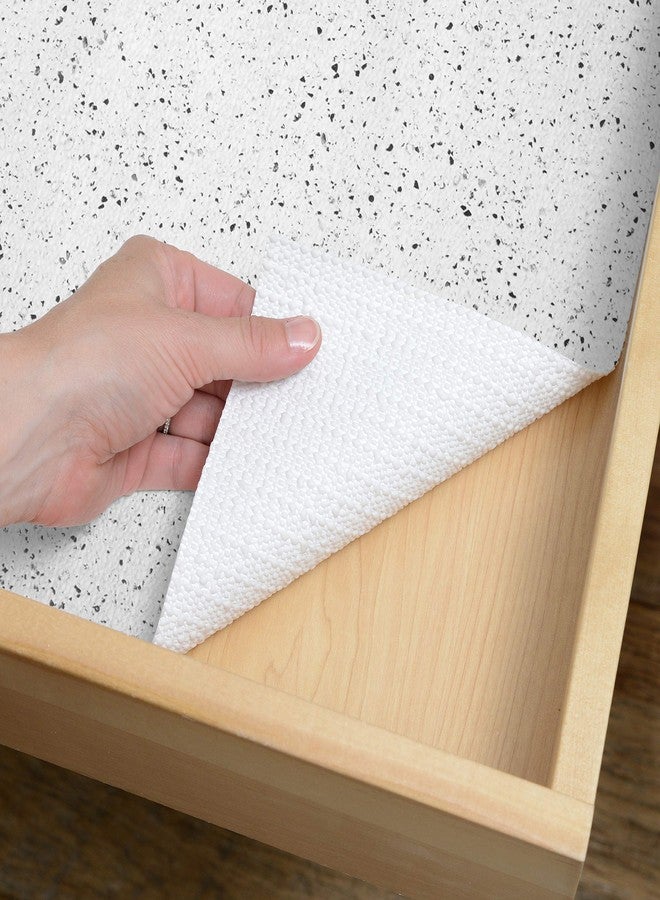كون تاكت بطانة أرفف Con-Tact Brand Grip Prints، بطانات متينة وغير لاصقة، بطانة مانعة للانزلاق للأدراج والخزائن، 18 بوصة × 4 أقدام، لون جرانيت أسود وأبيض، عبوة من لفة واحدة - Image 4