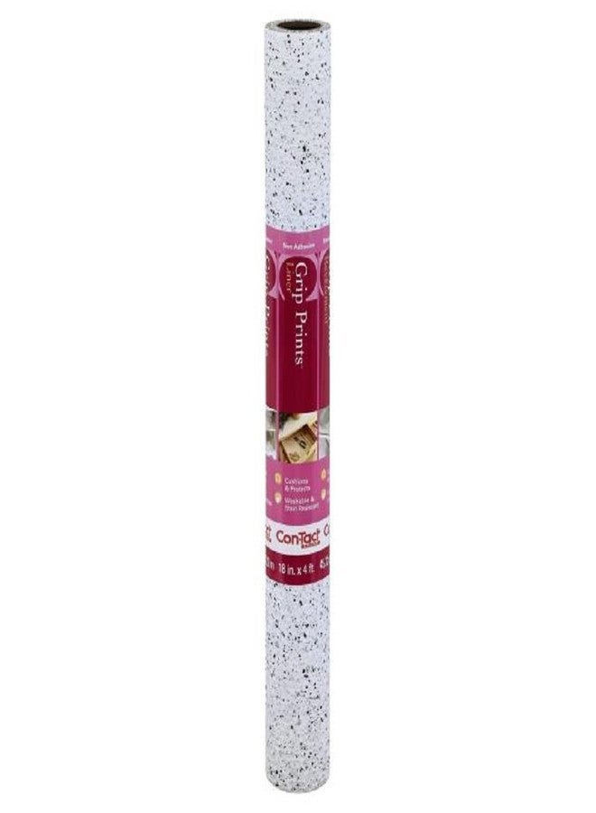 كون تاكت بطانة أرفف Con-Tact Brand Grip Prints، بطانات متينة وغير لاصقة، بطانة مانعة للانزلاق للأدراج والخزائن، 18 بوصة × 4 أقدام، لون جرانيت أسود وأبيض، عبوة من لفة واحدة - Image 1