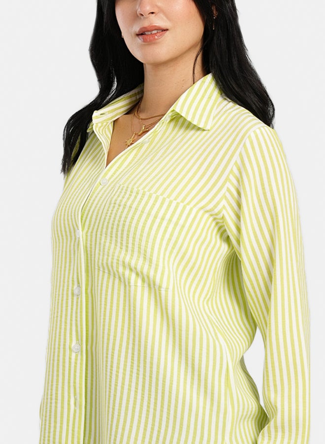 Carina High Low Striped Shirt - Image 4