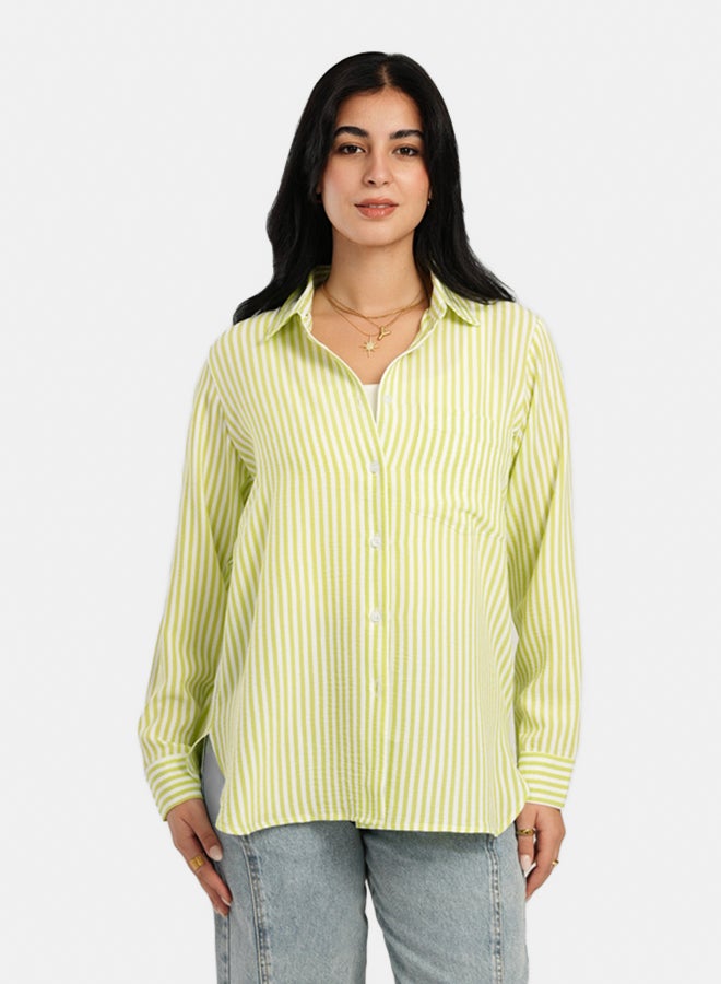 Carina High Low Striped Shirt - Image 1