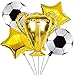 ALY Soccer Party Balloons Supplier 5PCS Championship Trophy and Soccer Foil Balloons for Kids Birthday and Baby Shower Party Decorations - Image 3