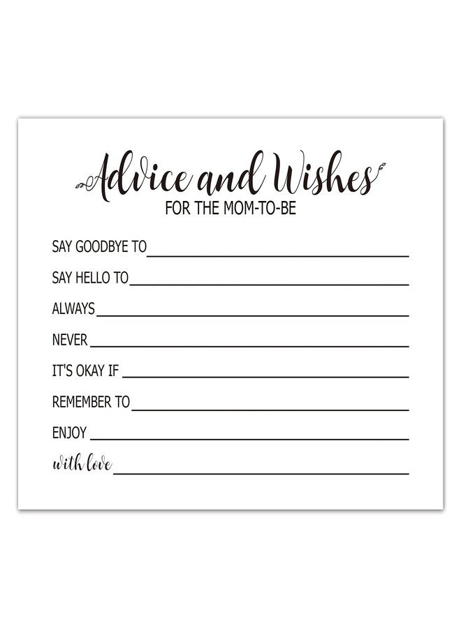 TENTADO Baby Shower Advice Card, Pack of 50 4x6 Inch - Premium Quality, Perfect for Baby Shower Games & New Mom Gifts - Image 1