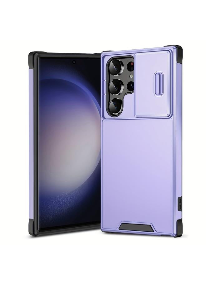 اس-توب جراب لهاتف Samsung Galaxy S23 Ultra 5G مزود بدرع كاميرا منزلق من مادة TPU + جراب هاتف من الكمبيوتر الشخصي - Image 1