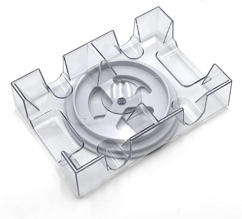 CHH Dual Deck Revolving Card Holder - Clear Plastic Tray for Card Games - Image 1