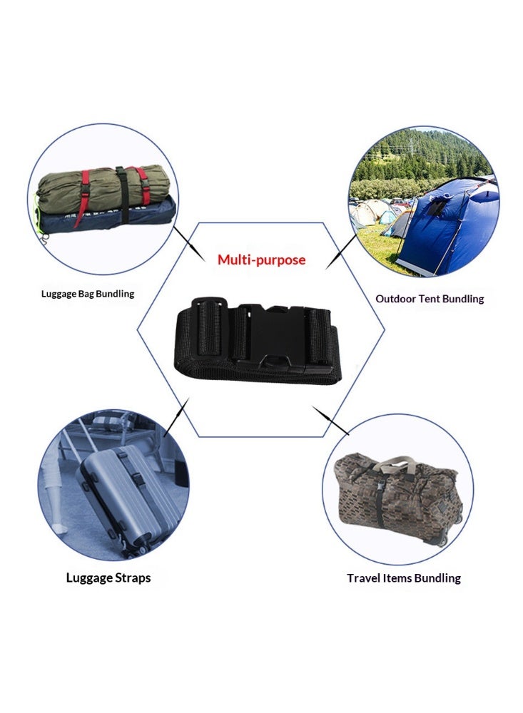 عبوة من قطعتين من أحزمة الأمتعة، مزودة بإبزيم قابل للتعديل، لون أخضر. - Image 3