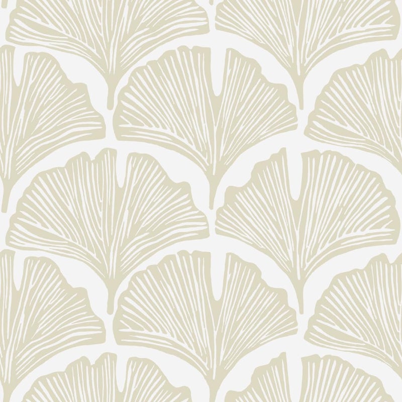Tempaper x Novogratz Waverly White Feather Palm Removable Peel and Stick Wallpaper, 20.5 in X 9 ft, Made in The USA - Image 1