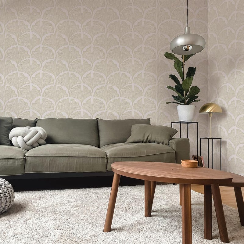 Tempaper x Novogratz Waverly White Feather Palm Removable Peel and Stick Wallpaper, 20.5 in X 9 ft, Made in The USA - Image 5