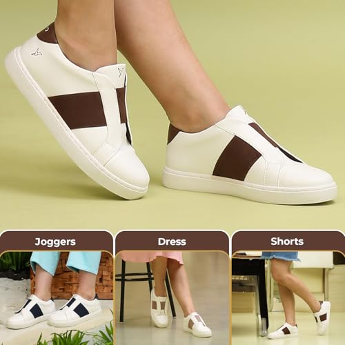 YOHO Tango Women’s Comfortable Casual Slip-On Sneakers (SoS) | Brown - UK 6 - Image 4