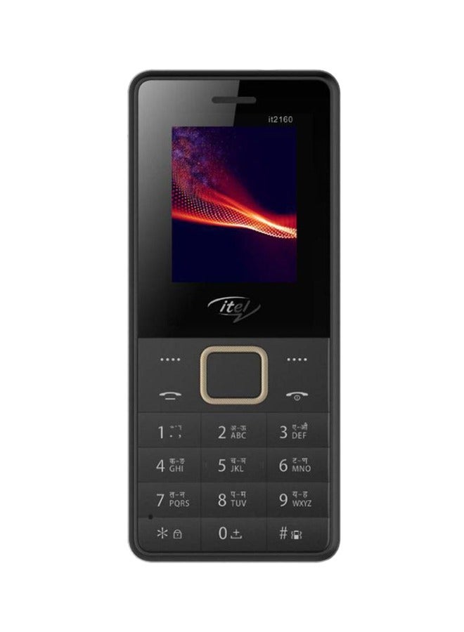 إيتيل هاتف iTel 2160 ثنائي الشريحة باللون الأسود وسعة 4 ميجابايت ويدعم الجيل الثاني (2G) - الإصدار الدولي - Image 2