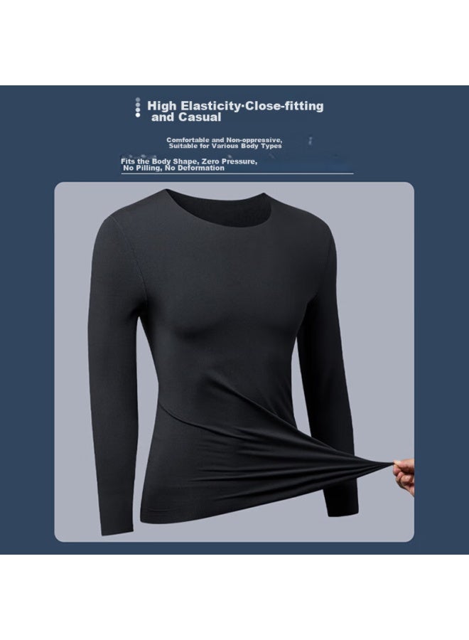 Hengyuanxiang Hengyuanxiang [winter Bestseller] Seamless Thermal Underwear, Men's And Women's Wool And Silk Autumn Top And Bottom, Slim-fit Base Layer Set - Image 3