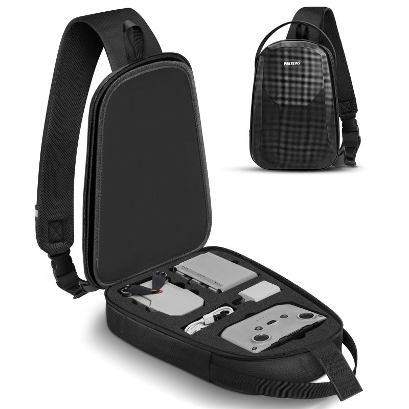 PEKREWS Mini 4K Case Portable Mini 2 SE Backpack Compatible with DJI RC N1 Controller Travel Drone Bag for Charging Hub and 3 Batteries Waterproof RC N1 Carrying Case for DJI Drone Accessories - Image 2