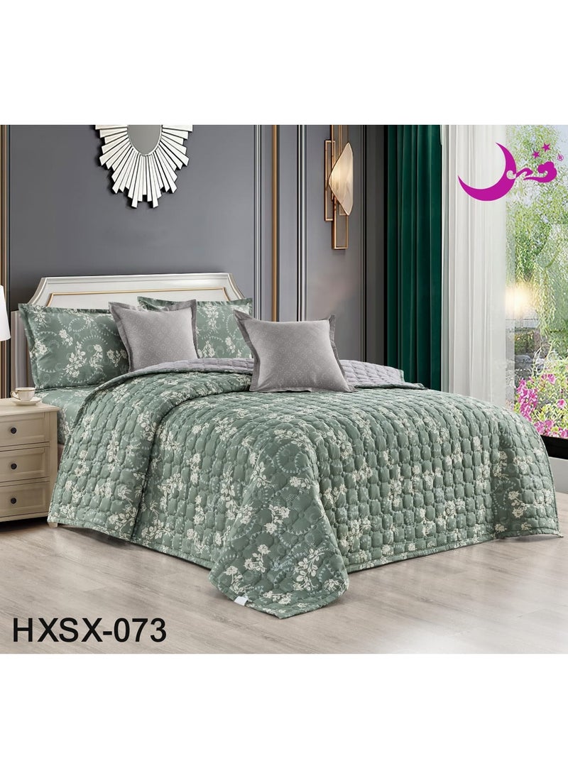 Moon Double quilt set with fixed compressed filling, consisting of 6 pieces, king size 230*250 cm 