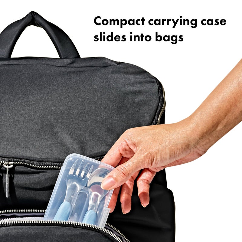 OXO Tot On-The-Go Fork and Spoon Set - Dusk - Image 5