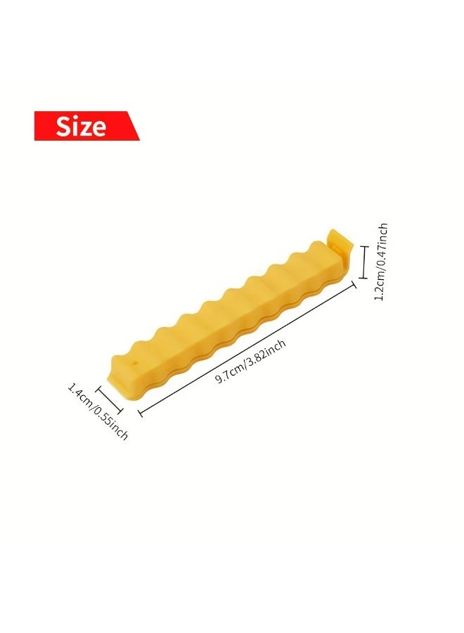 Goolsky 12pcs Potato Chip-Shaped Seal Clips and Snack Storage Box Set - Perfect for French Fries, Kitchen Freshness Preservation, and Refrigerator Organization  - Image 3