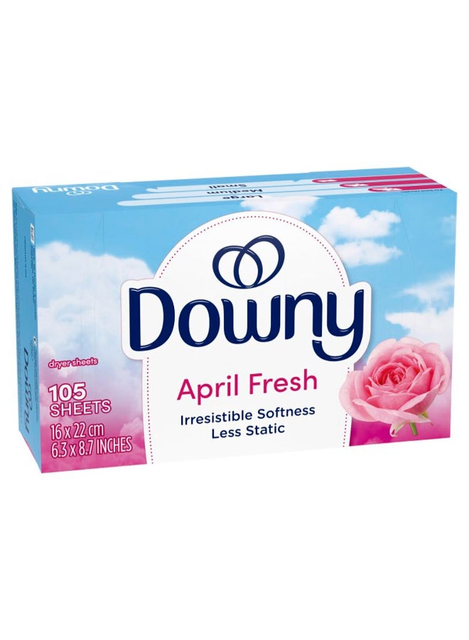 داوني مناديل تجفيف منعم الأقمشة برائحة أبريل المنعشة، 6.3 × 8.7 انش، 3181898 - Image 1