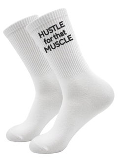 White Cotton Crew Socks | Comfortable Athletic Socks for Men & Women | Sports, Yoga, and Everyday Wear with Fun Sayings - pzsku/Z9FC8A3E3C72B11D0087AZ/45/_/1735890531/aff8fcbe-56c5-420b-b364-4a5731379de1