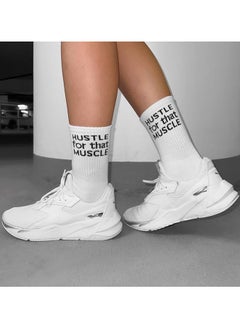 White Cotton Crew Socks | Comfortable Athletic Socks for Men & Women | Sports, Yoga, and Everyday Wear with Fun Sayings - pzsku/Z9FC8A3E3C72B11D0087AZ/45/_/1735890532/d2ed2859-5d9f-4a5f-a456-7a2e94e71655