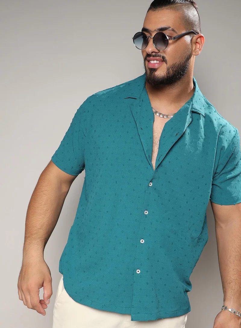 Instafab Plus Self-Design Pom-Pom Shirt