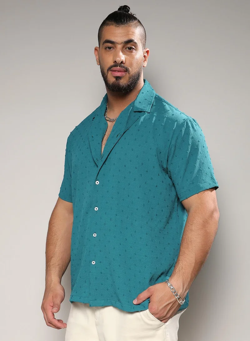 Instafab Plus Self-Design Pom-Pom Shirt