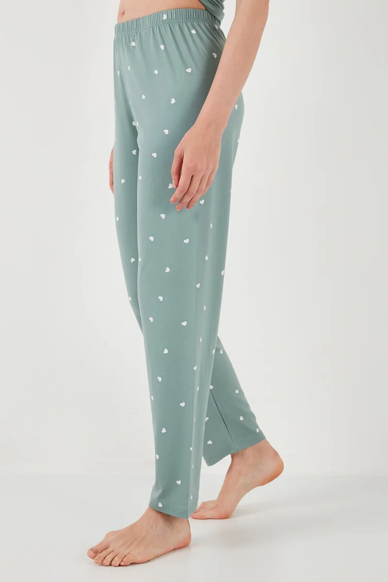 Lela Soft Textured Crew Neck Pajama Set Women's Pajama Set 6097605