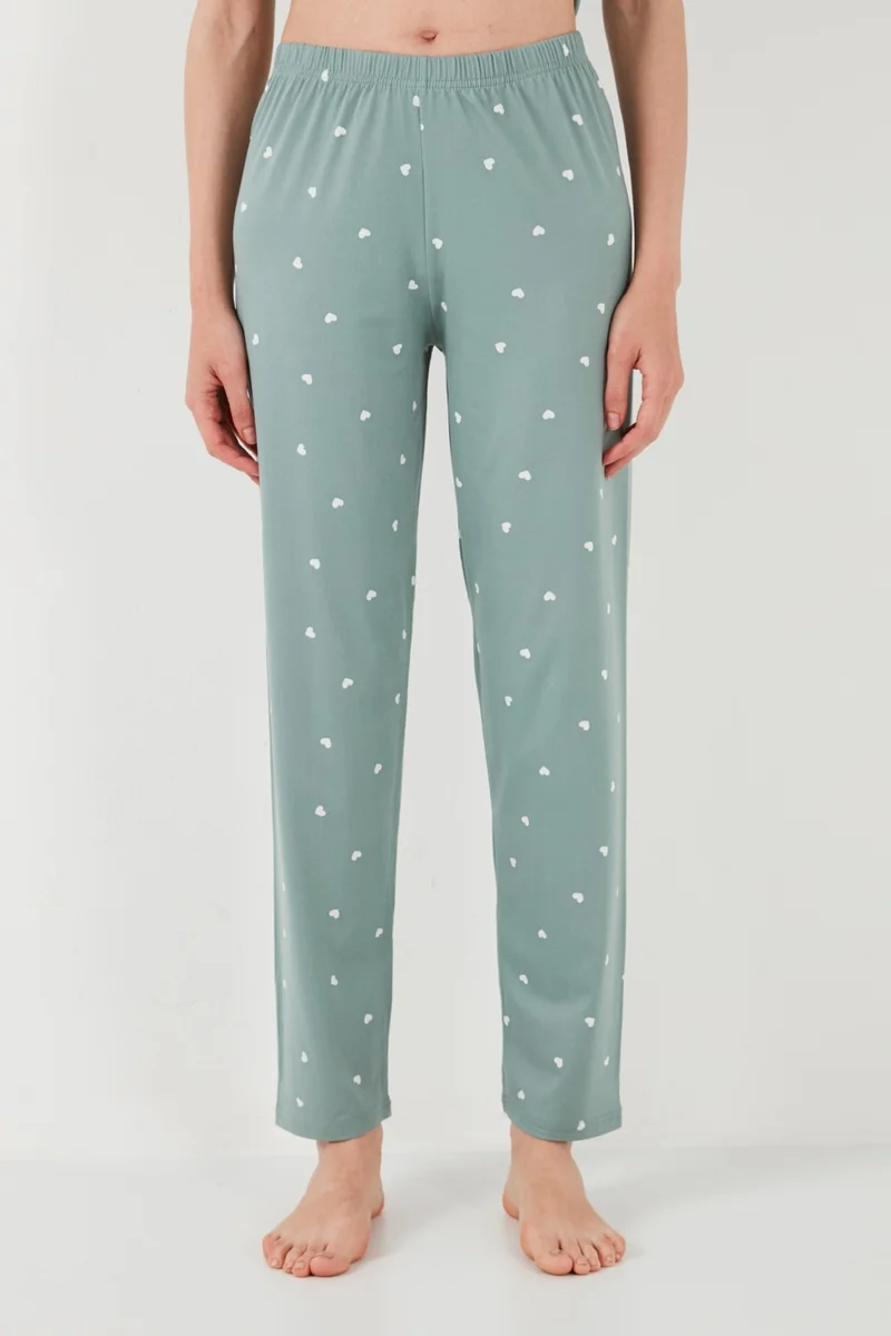 Lela Soft Textured Crew Neck Pajama Set Women's Pajama Set 6097605