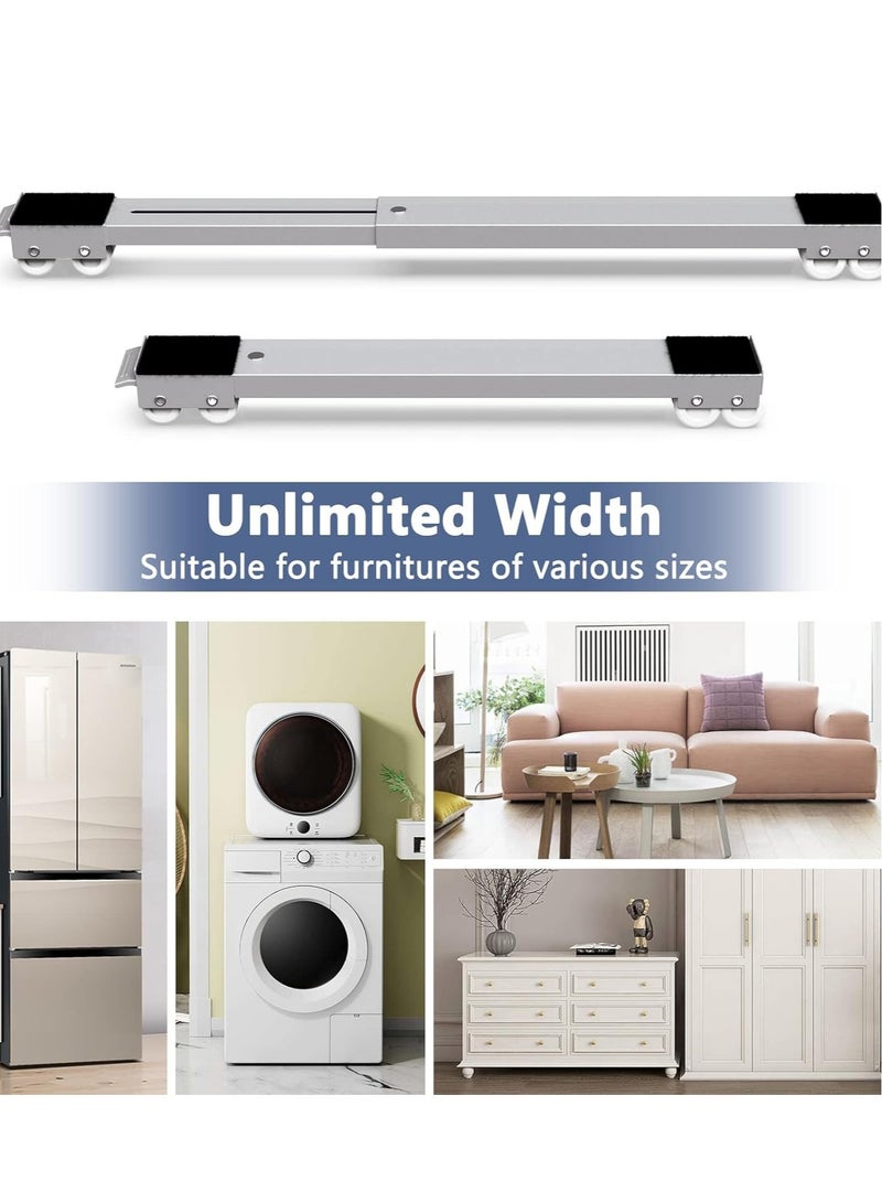 JAJEEK "Movable Adjustable Washing Machine Base with Brake – Heavy-Duty Base for Washer, Dryer, Refrigerator, Supports Up to 300kg, Grey"  - Image 4