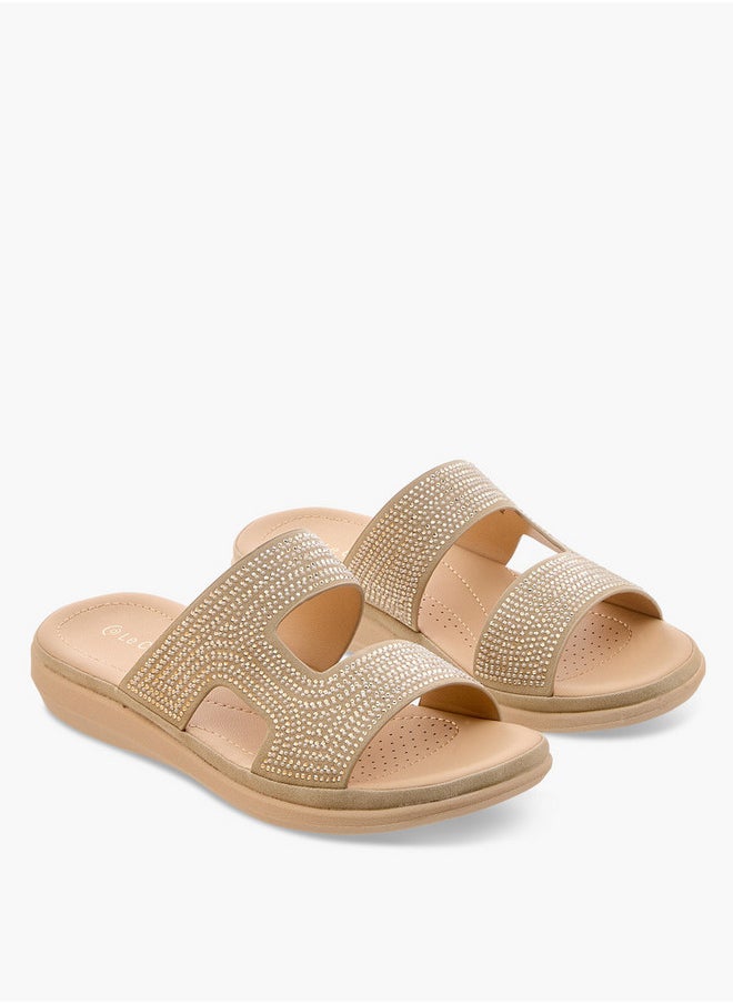 Le Confort Embellished Slip-On Sandals  - Image 1