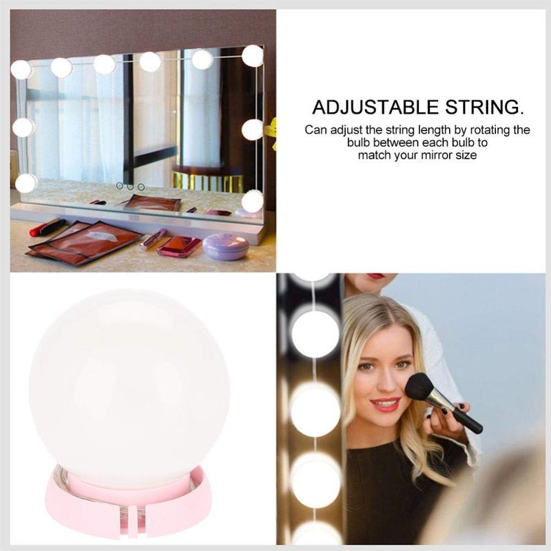 Hollywood style led vanity mirror lights kit with dimmable light bulbs lighting fixture strip for makeup vanity table set in dressing room - Image 4