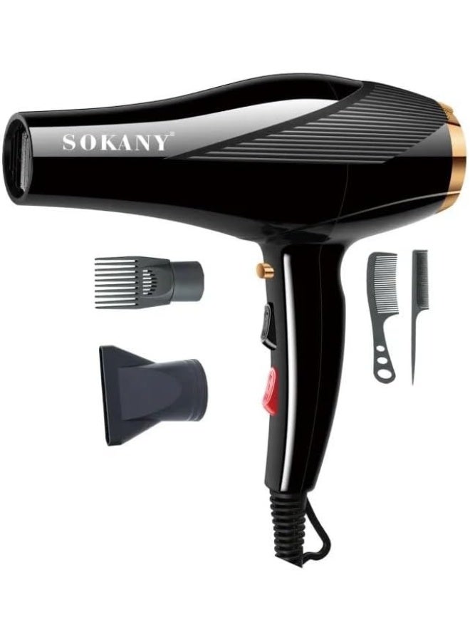 Sokany SK-2214 2600W 4-In-1 Professional Hair Dryer, Black - Image 1