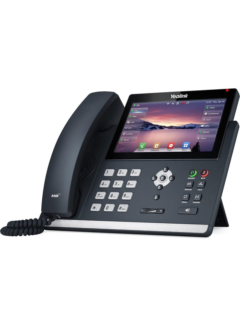 يالينك Yealink SIP-T48U Advanced IP Power over Ethernet Corded Phone with Optima HD Voice Technology and 7.0 Inch LCD Touch Screen Colour Display with Backlight (800 x 480 Pixel) - Image 1