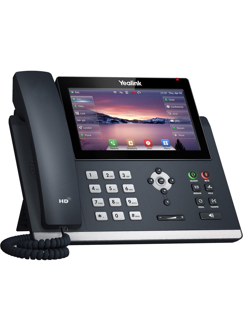 يالينك Yealink SIP-T48U Advanced IP Power over Ethernet Corded Phone with Optima HD Voice Technology and 7.0 Inch LCD Touch Screen Colour Display with Backlight (800 x 480 Pixel) - Image 3