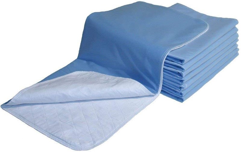Careoutfit 2 Pack 100% Cotton Top - Washable Bed Pads, Waterproof Incontinence Underpad w/Vinyl Backing - 36 x 52 