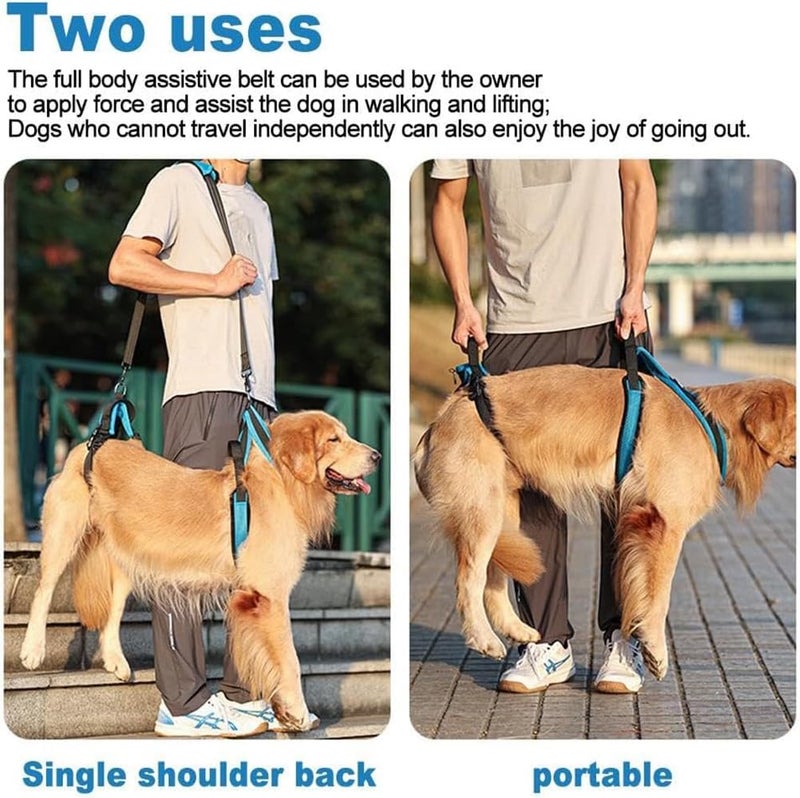 SOLARAE Dog Lift Harness Portable Lifting Sling Support Strap Help Dogs with Weak Rear Legs for Small Large Dogs Surgery Recovery Walking Pain Relief for Dogs Needing Help Home, Office Desk Holder - Image 3