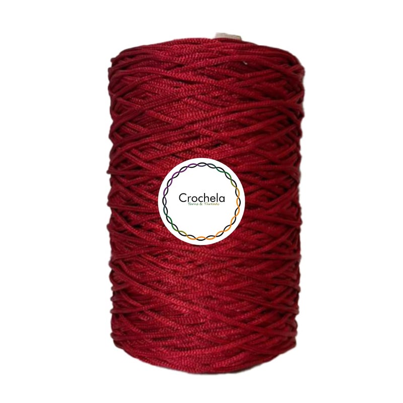 Crochela 2 MM Nylon Macrame Cord/Thread/Dori (Purse Thread) (200 Grams | 150 Meters) for Jewellery Making, Bags, Bracelet and Many Other DIY Crafts (Maroon) - Image 5