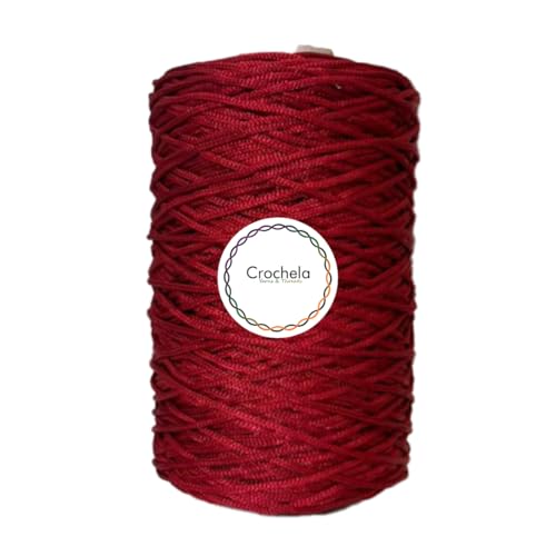 Crochela 2 MM Nylon Macrame Cord/Thread/Dori (Purse Thread) (200 Grams | 150 Meters) for Jewellery Making, Bags, Bracelet and Many Other DIY Crafts (Maroon) - Image 1