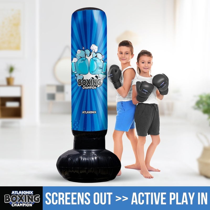 Atlasonix Punching Bag for Kids 8-12 - Punching Bag for Kids, | Blow Up Boxing Bag, Fun Punch, Toy & Gifts for Boys and Girls, Fun Active Game Birthday Gift - Image 5