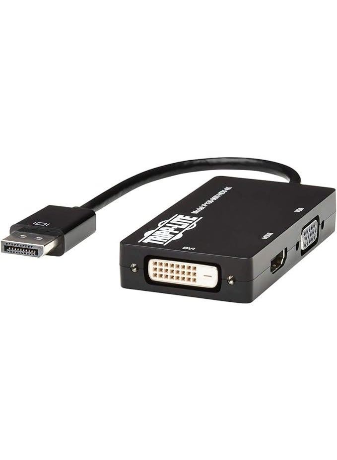 تريب لايت محول Tripp Lite P136-06N-HDV-4K من DisplayPort 1.2 إلى VGA / DVI / HDMI متعدد الاستخدامات (3 في 1)، بطول 15.24 سم، اللون أسود. - Image 5