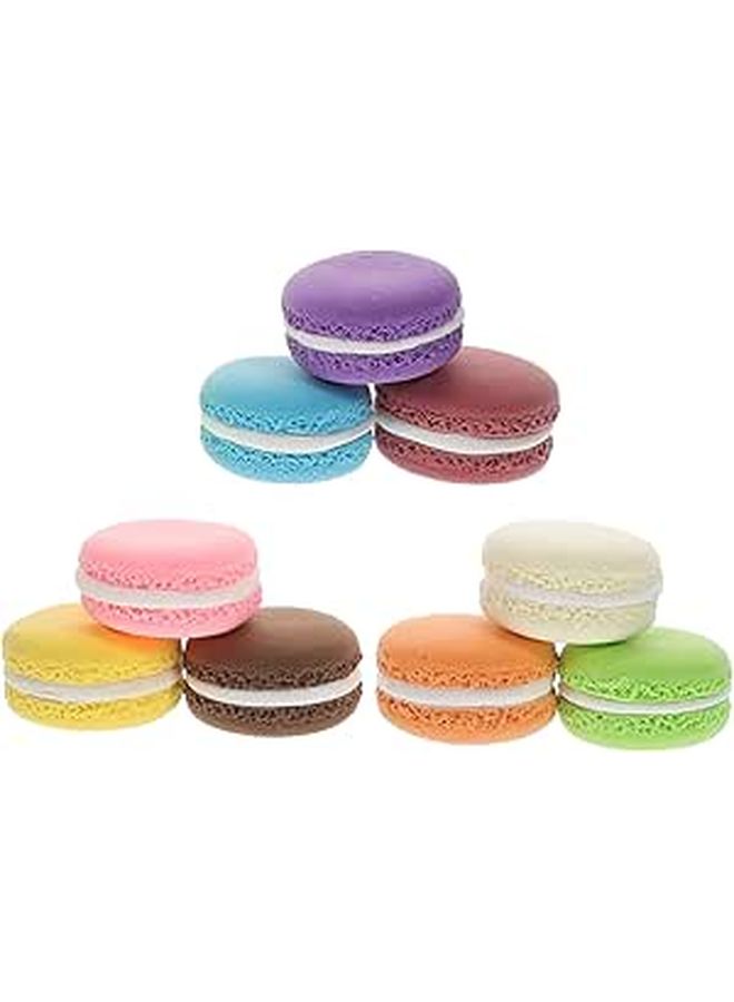 KESYOO 9Pcs Realistic Macaron Artificial Dessert Cake Prop For Photography Party Decor - Image 1