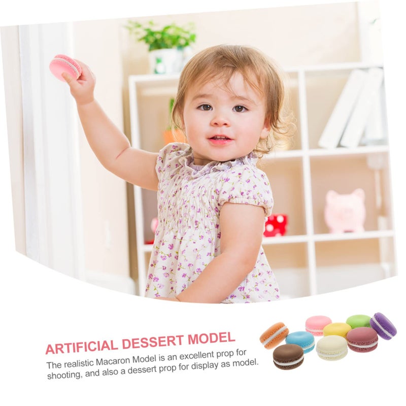 KESYOO 9Pcs Realistic Macaron Artificial Dessert Cake Prop For Photography Party Decor - Image 3