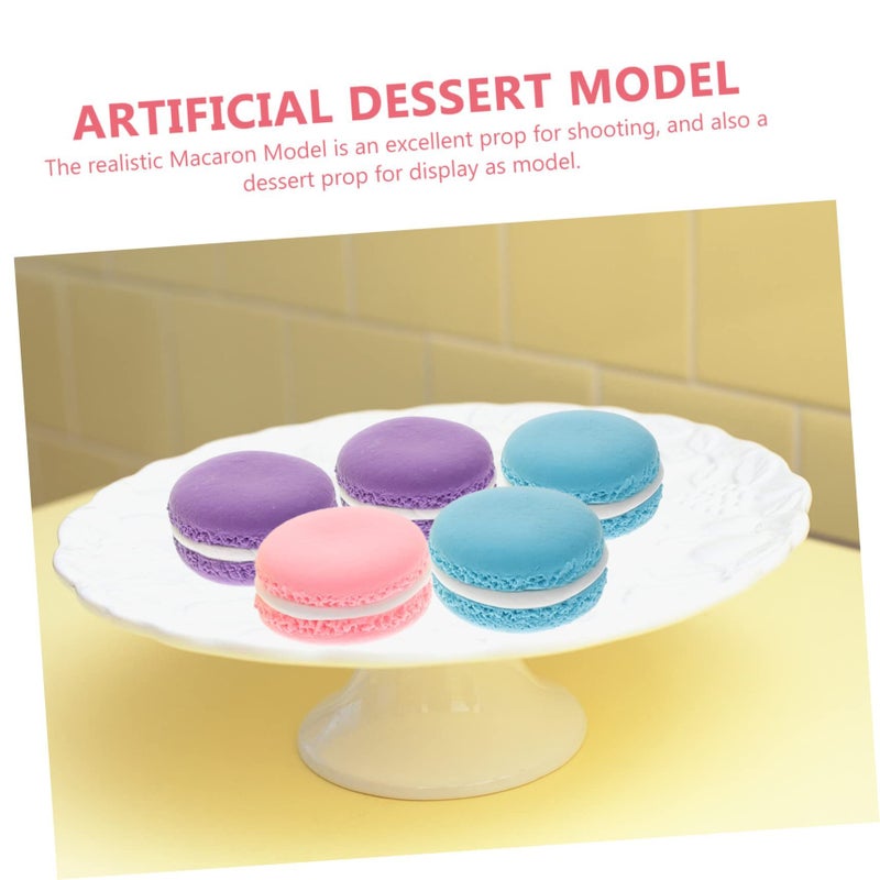 KESYOO 9Pcs Realistic Macaron Artificial Dessert Cake Prop For Photography Party Decor - Image 5