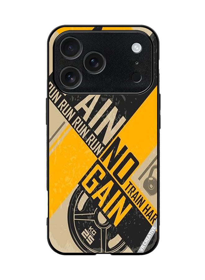 VR CREATIVE Protective Case Cover For Apple iPhone 17 Pro No Pain No Gain Design Multicolour