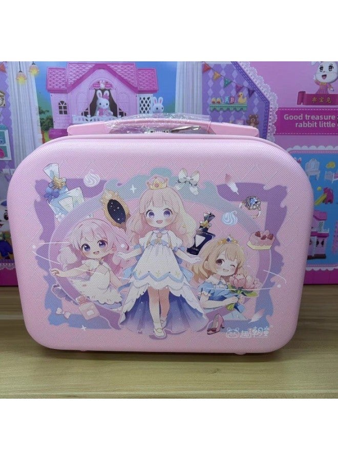 Leico Premium Upgrade Goo Card Suitcase Hand Account Sticker Notebook Stationery Cream Glue Gift Box Children's Toys-Color:541 Bestie Party Guka Treasure Chest Pink  - Image 1
