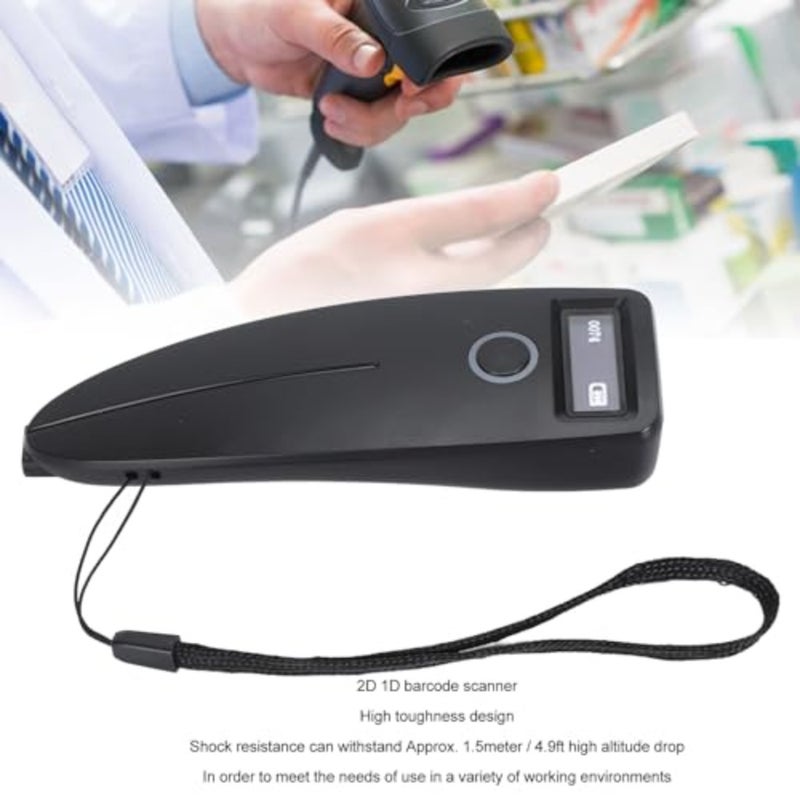 Wireless Mini Barcode Reader, Lightweight 2D 1D Barcode Scanner Bluetooth/ 2.4G/ Wired USB Three Mode Connection, QR Code Scanner Supports Cell Phone Screen Reading - Image 3