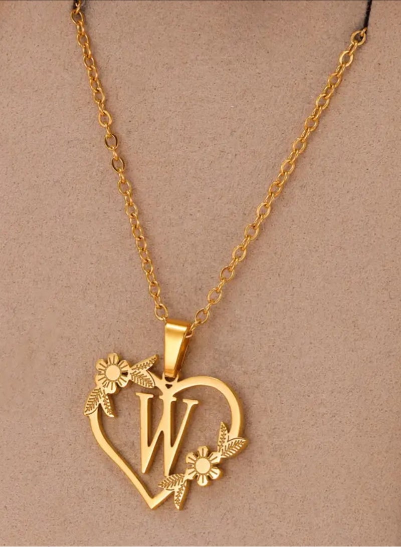 Equal Women's Stainless Steel Gold Plated Necklace - Image 1