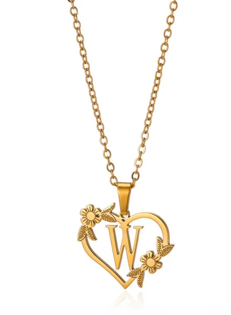 Equal Women's Stainless Steel Gold Plated Necklace - Image 2
