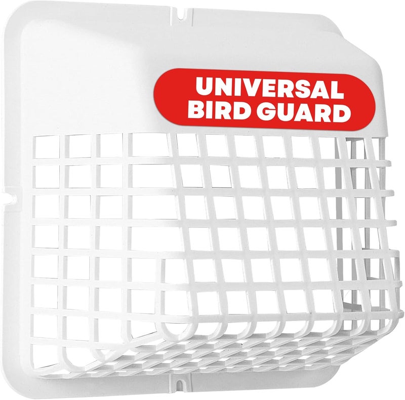 Deflecto Universal Bird Guard Fits 3 inch to 4 inch Vent Hoods  Durable EasytoInstall  Prevents Birds Rodents and Debris from Entering Dryer or Bathroom Exhaust  Strong Plastic Construction - Image 1